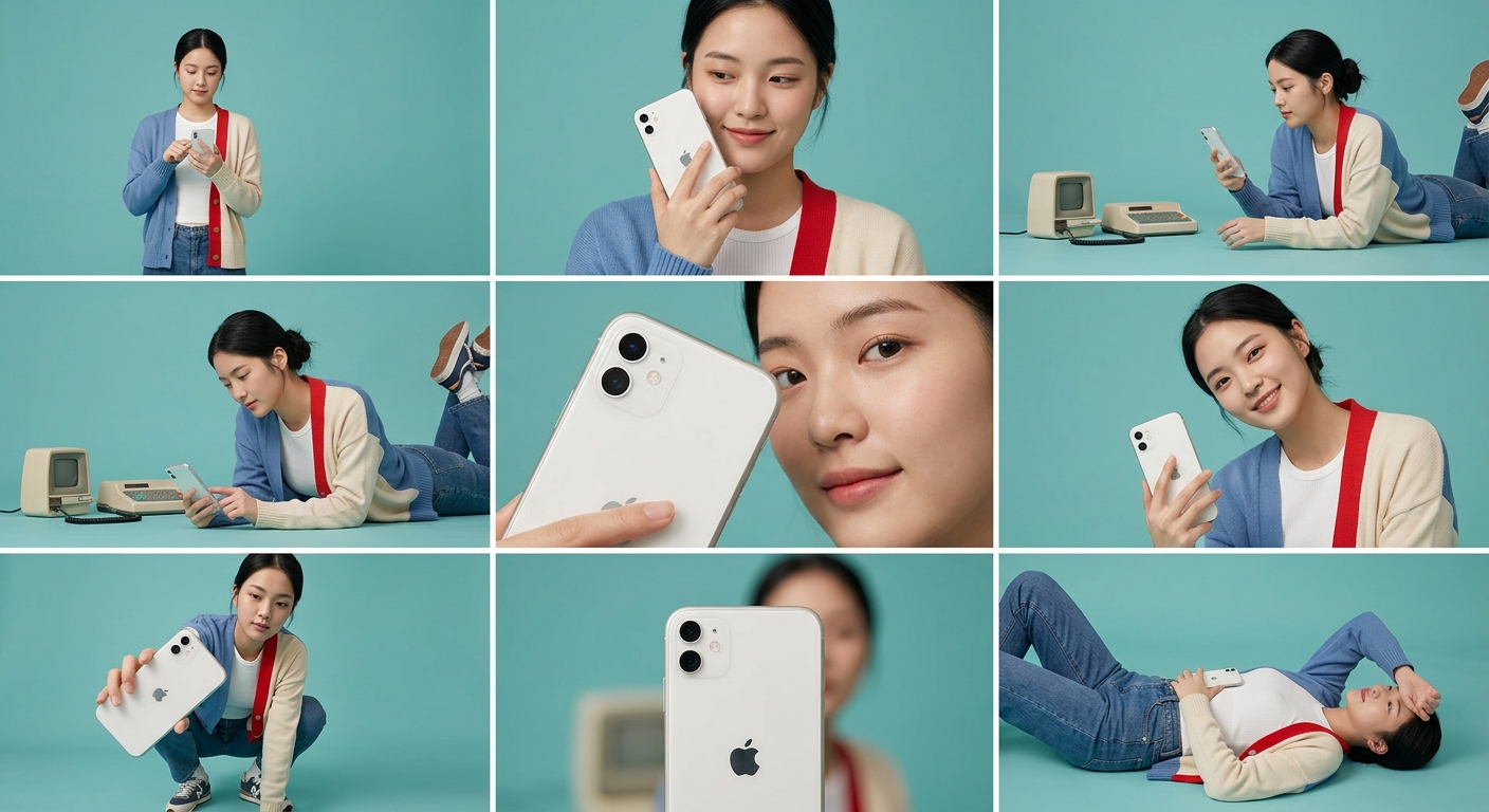 iPhone 11 白色機身與電池健康度檢測畫面,二手回收價格示意圖